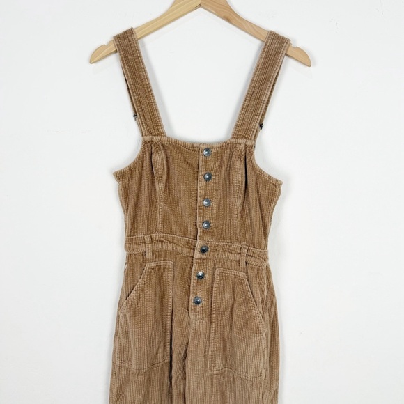 Aerie Textured Corduroy Kick Flare Overalls - Picture 4 of 11